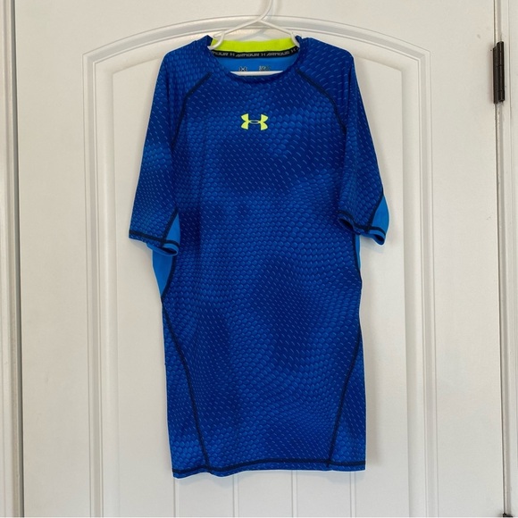 Under Armour Blue Compression Short Sleeve Shirt Size Small - Picture 1 of 6